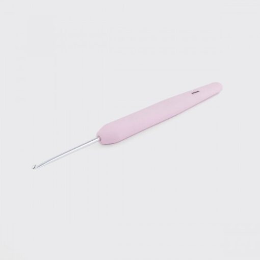 Knit Pro Waves Crochet Hook 2mm with a pink handle