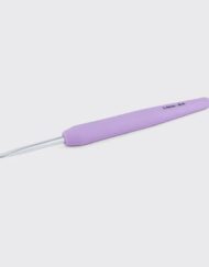 KnitPro Waves Crochet Hook 3.5mm Lilac with soft grip handle