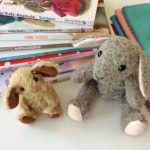 Crafting books & mohair mouse & rabbit