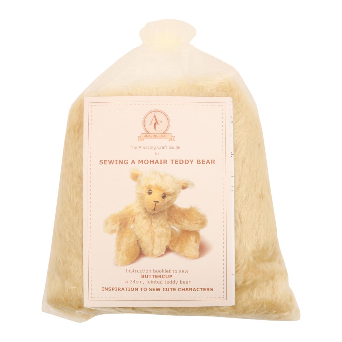 Sewing a Mohair Teddy Bear Kit - Buttercup (with safety eyes & safety  joints) - AMAZING CRAFT