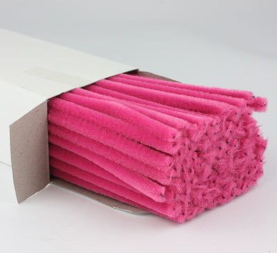 Armature Chenille Pipe Cleaners - Bright Pink - AMAZING CRAFT