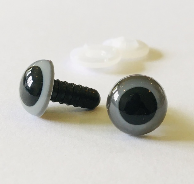 6mm Safety Eyes in Black - 5 Pairs
