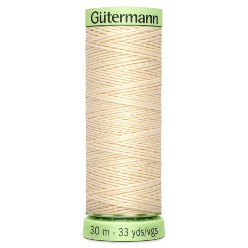 Butterman Extra Strong Sewing thread. Shade 414 is cream with the slightest hint of yellow. 30m reel